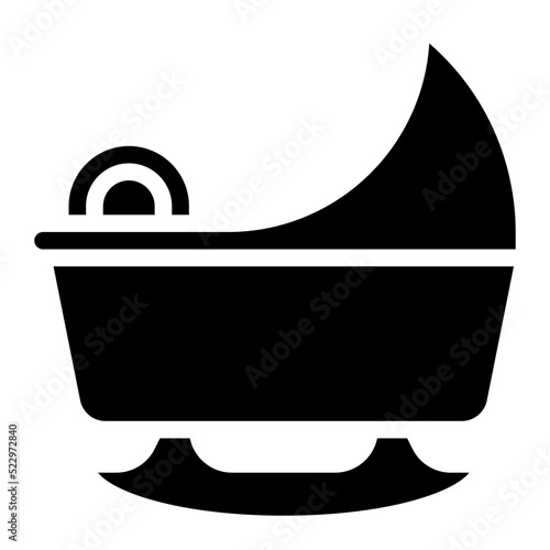 Cradle,bassinet,sleep,baby,accessories - solid icon