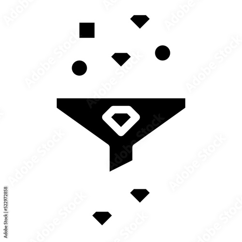 Data filter diamond specific select - solid icon