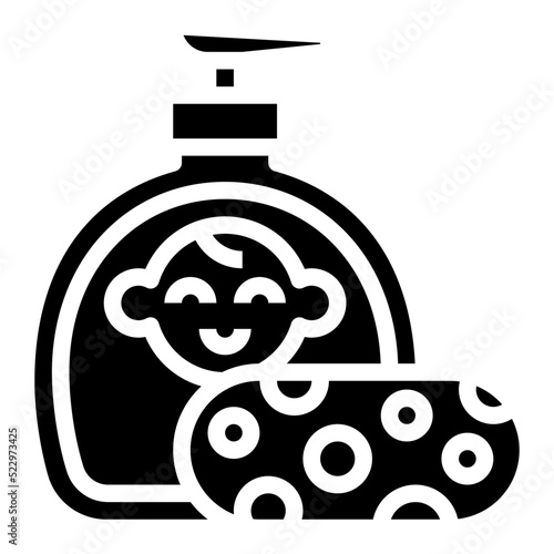 Soap,sponge,bath,baby,accessories - solid icon