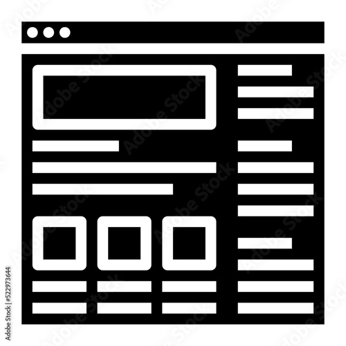 Web blog feed news multimedia - solid icon