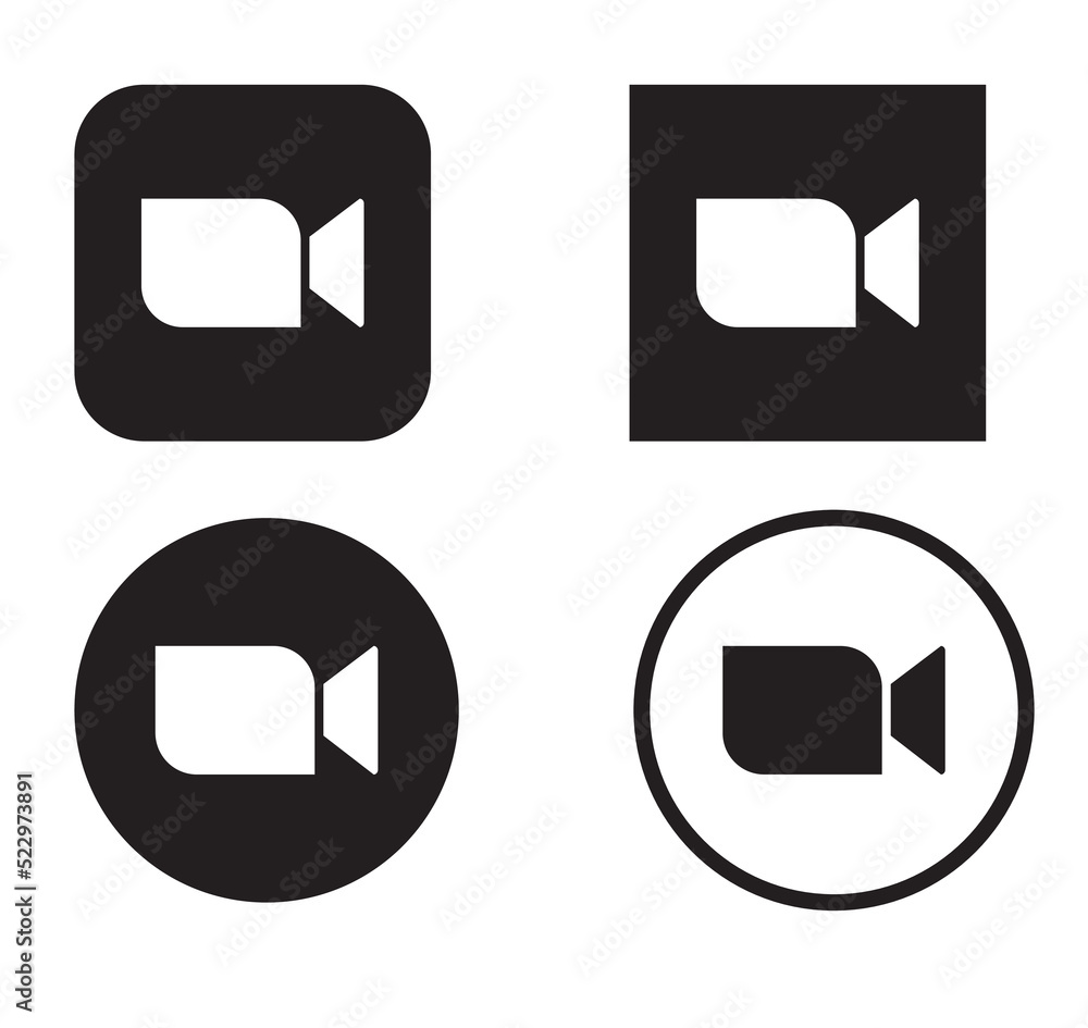 Video call icon set. Video camera related icons. Video call icon set. Video camera related icons.