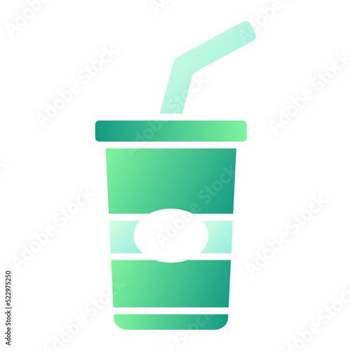Soda in plastic cup Icon