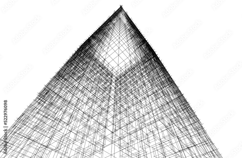 Obraz premium Modern building architectural background vector illustration