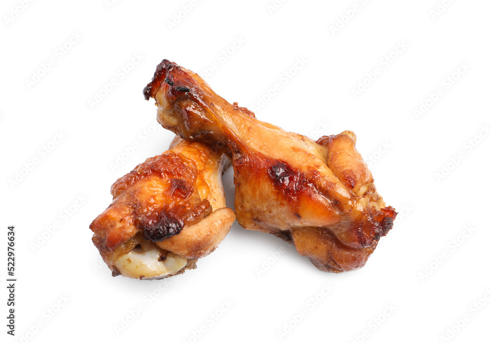 Delicious fried chicken wings isolated on white background Delicious fried chicken wings isolated on white background