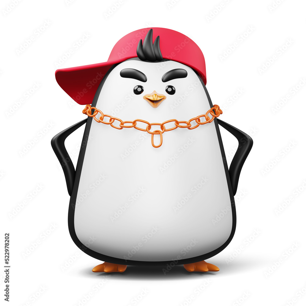 Cute penguin, cute animal, 3d rendering illustration Cute penguin, cute animal, 3d rendering illustration