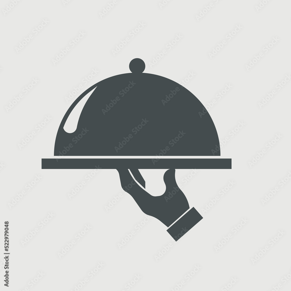 Fototapeta premium Covered food icon