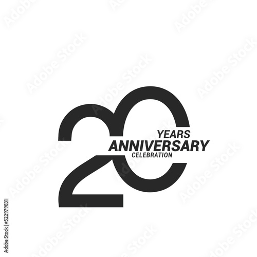 20 years anniversary celebration logotype