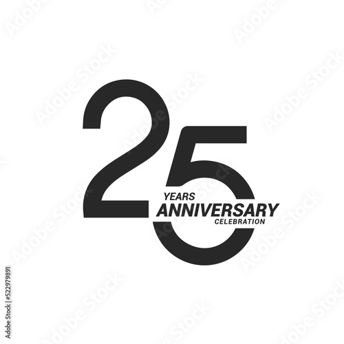 25 years anniversary celebration logotype