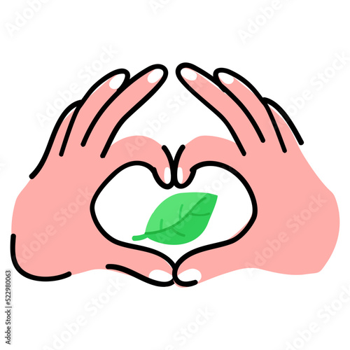 An amazingly designed sticker of eco love 