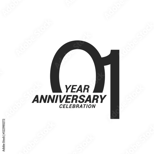 1 year anniversary celebration logotype