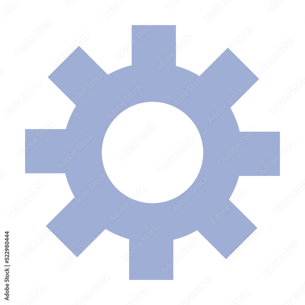 minimalist vector blue cogwheel gear icon on white background, settings icon minimalist vector blue cogwheel gear icon on white background, settings icon