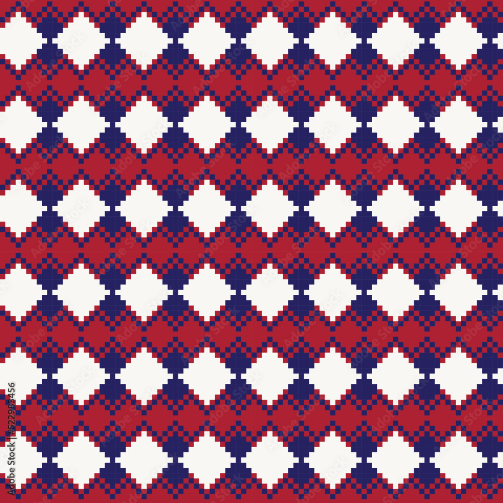 Argyle Fair Isle Seamless Pattern Design Argyle Fair Isle Seamless Pattern Design