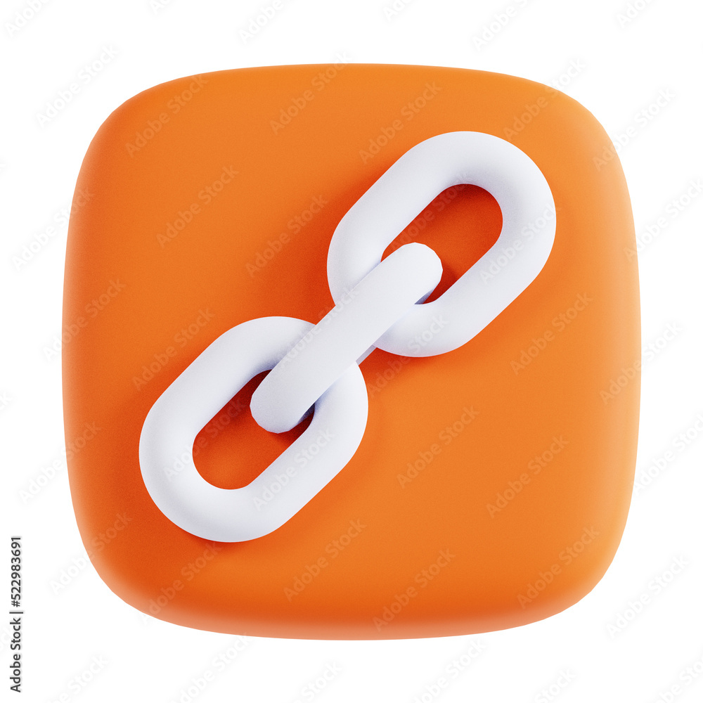 link 3D Illustration User Interface link 3D Illustration User Interface
