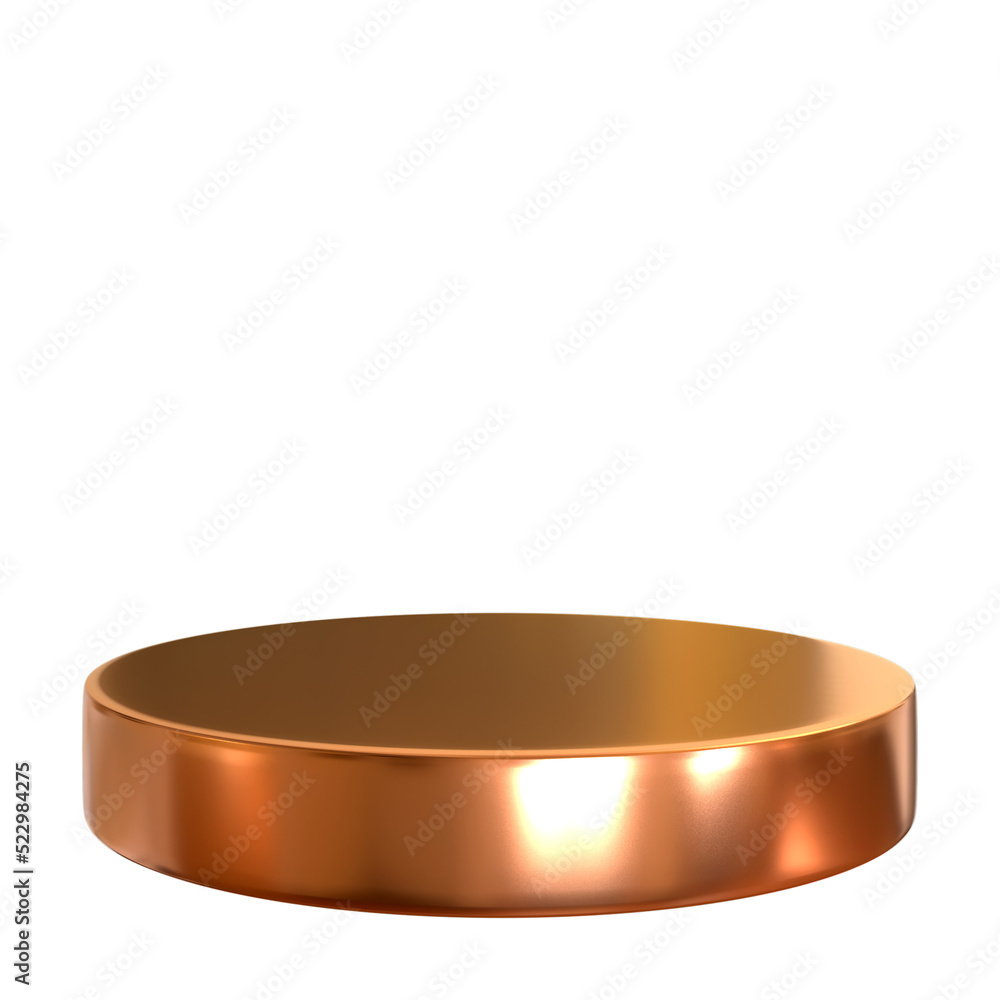 Gold podium 3d render. Gold podium 3d render.