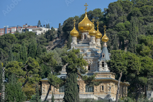 Fototapeta The Russian Orthodox Church of Saint Mary Magdalene, Jerusalem, Israel