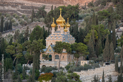 Fotografie, Obraz The Russian Orthodox Church of Saint Mary Magdalene, Jerusalem, Israel
