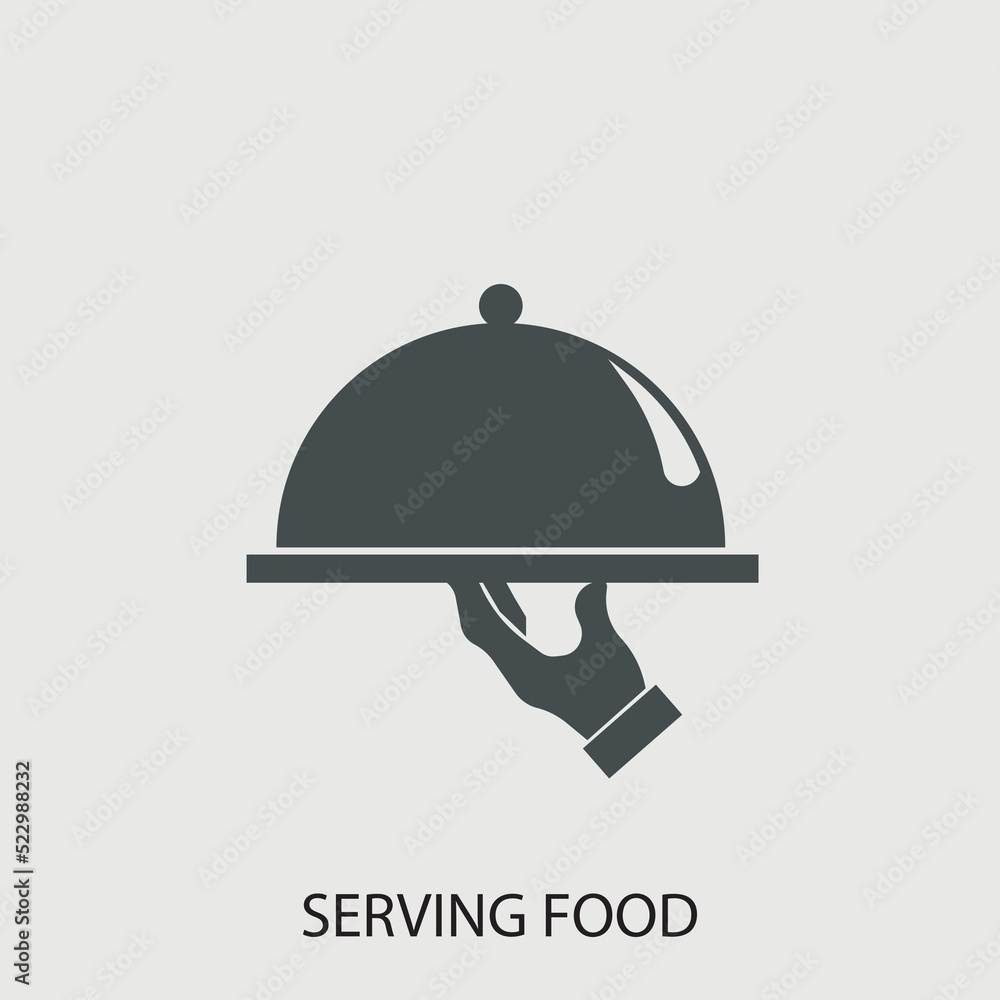 Fototapeta premium Serving food icon