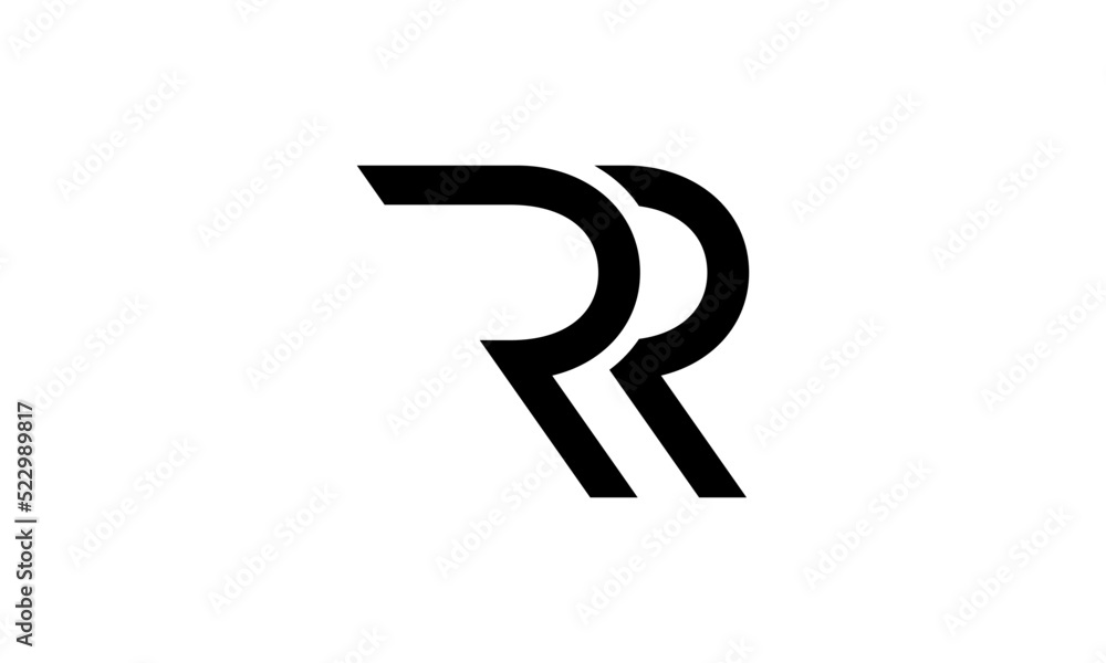 Creative letter RR logo icon design template. Minimalist RR initials based vector monogram. Creative letter RR logo icon design template. Minimalist RR initials based vector monogram.