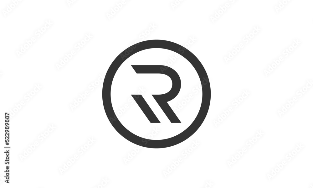 Logo design of R in vector for construction, home, real estate, building, property. Minimal awesome trendy professional logo design template Logo design of R in vector for construction, home, real estate, building, property. Minimal awesome trendy professional logo design template