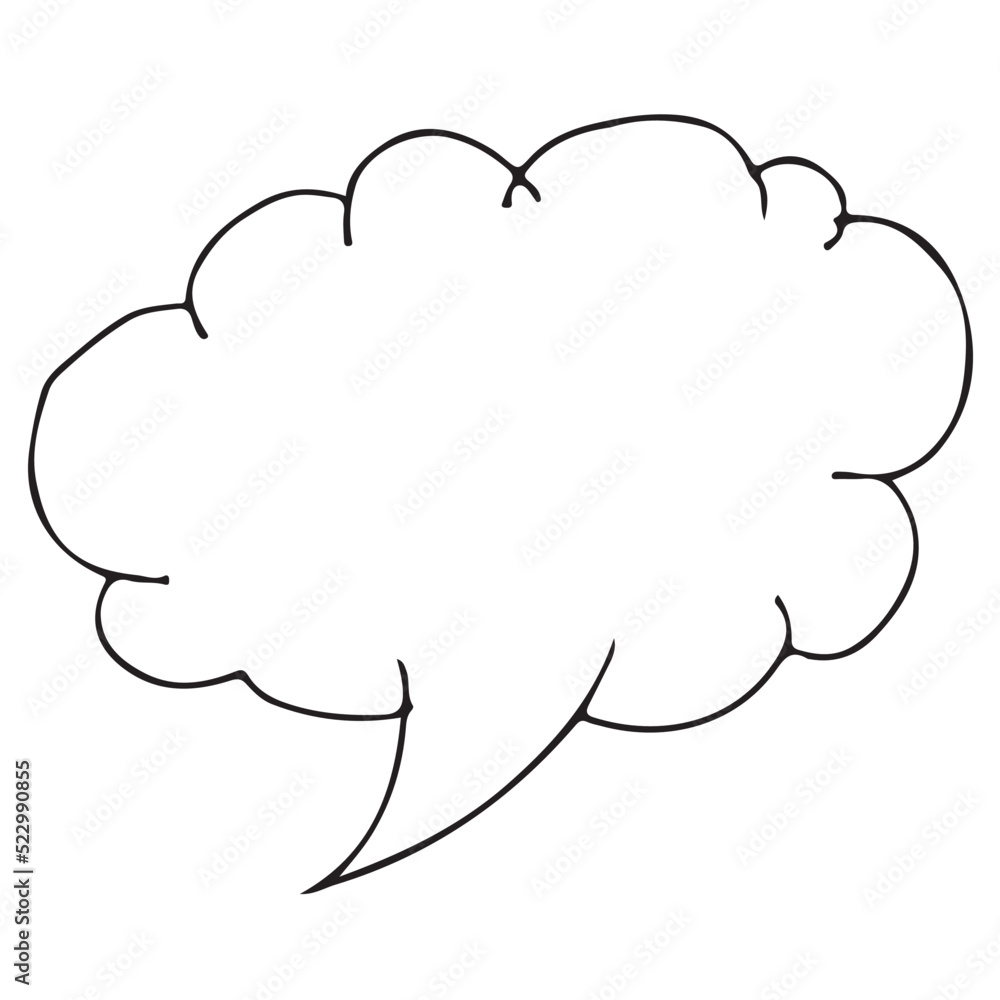 Speech Bubble icon hand drawn Speech Bubble icon hand drawn