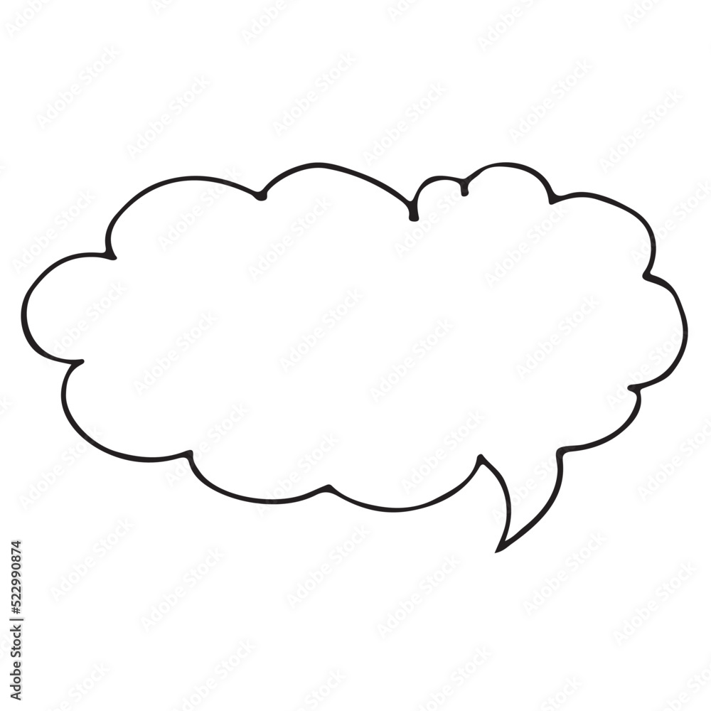 Speech Bubble icon hand drawn