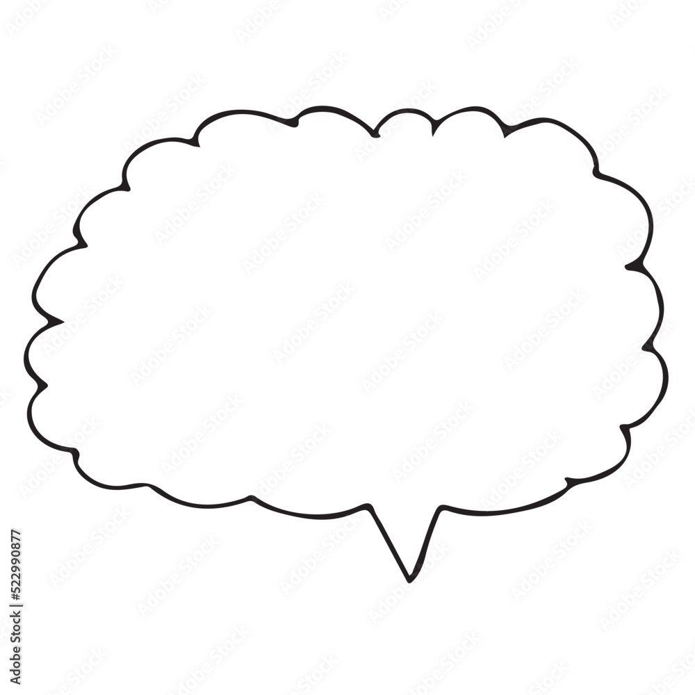 Speech Bubble icon hand drawn Speech Bubble icon hand drawn