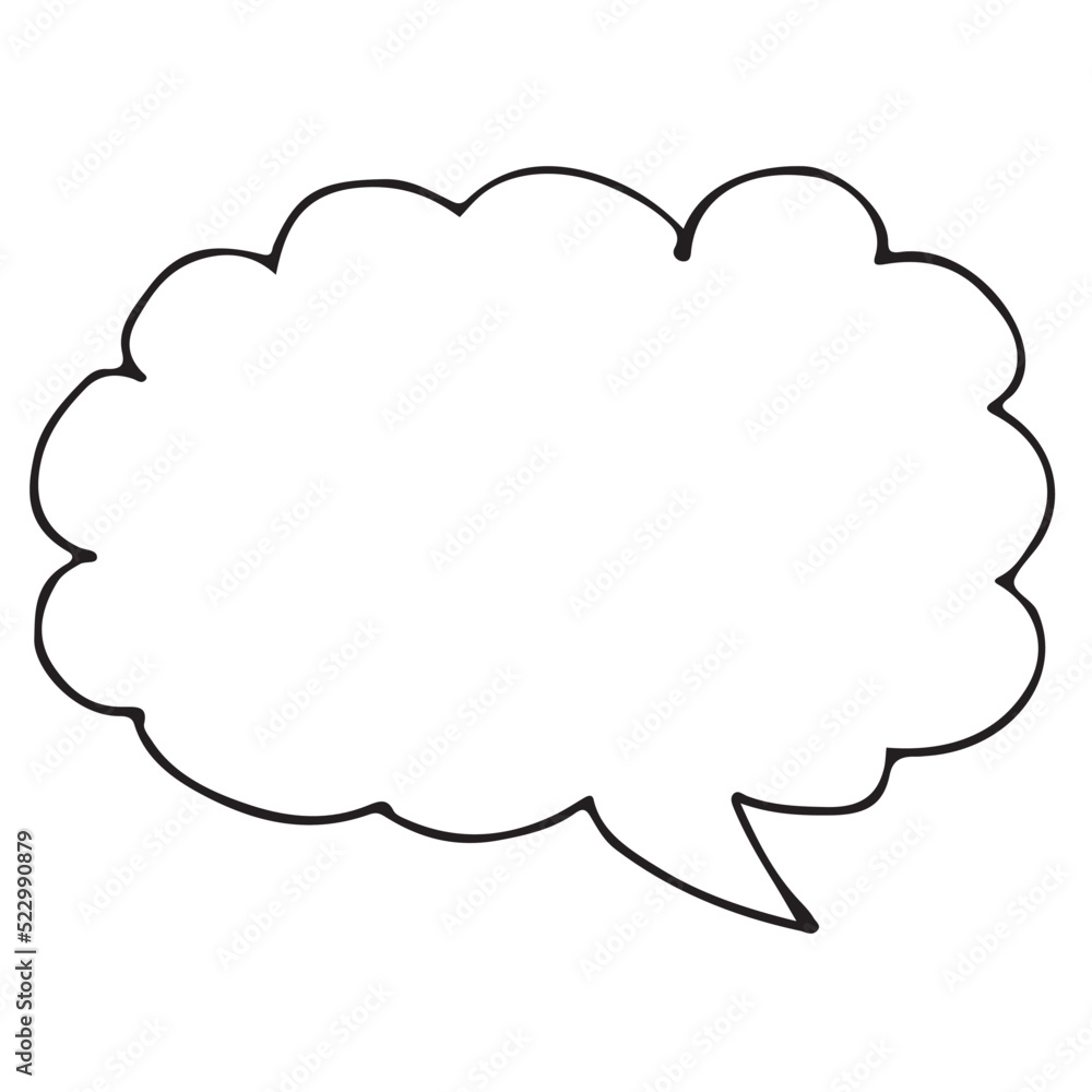Speech Bubble icon hand drawn Speech Bubble icon hand drawn