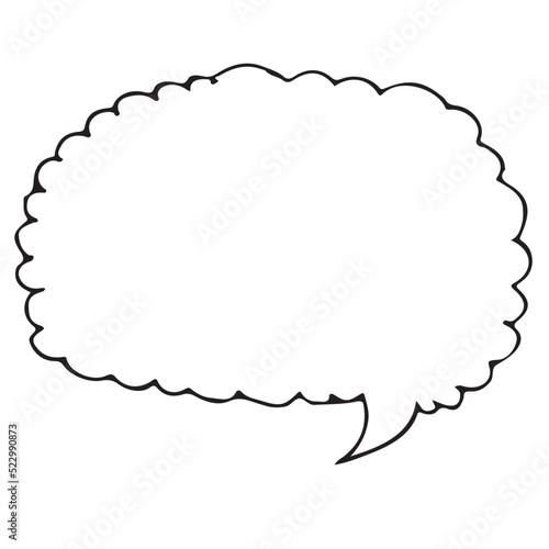 Speech Bubble icon hand drawn