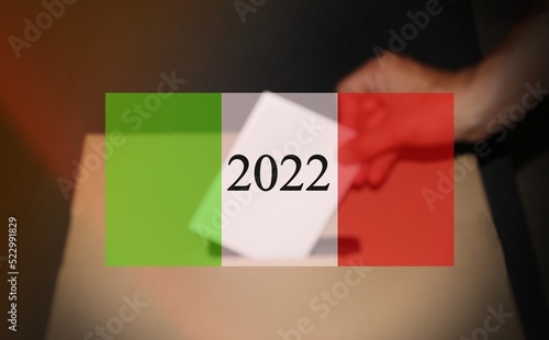 Italian political election vote concept