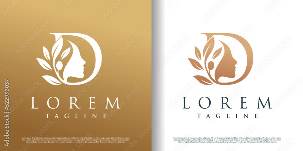woman beauty logo icon with letter y concept design premium vector ...