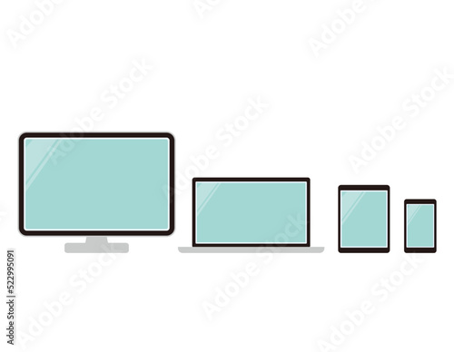 パソコン　スマホ　タブレット　ベクターイラスト