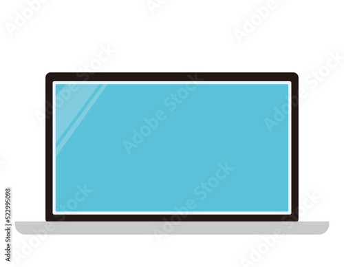ノートパソコン　液晶画面　ベクターイラスト