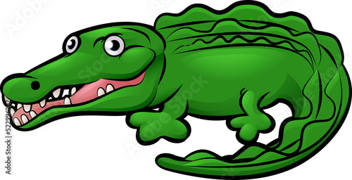A crocodile or alligator safari animals cartoon character