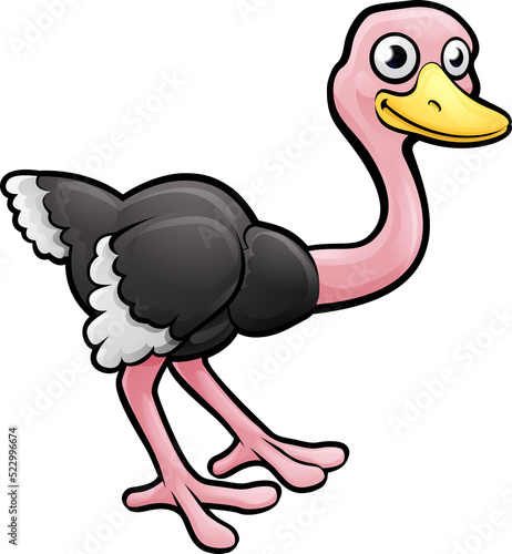 An ostrich bird safari anim...