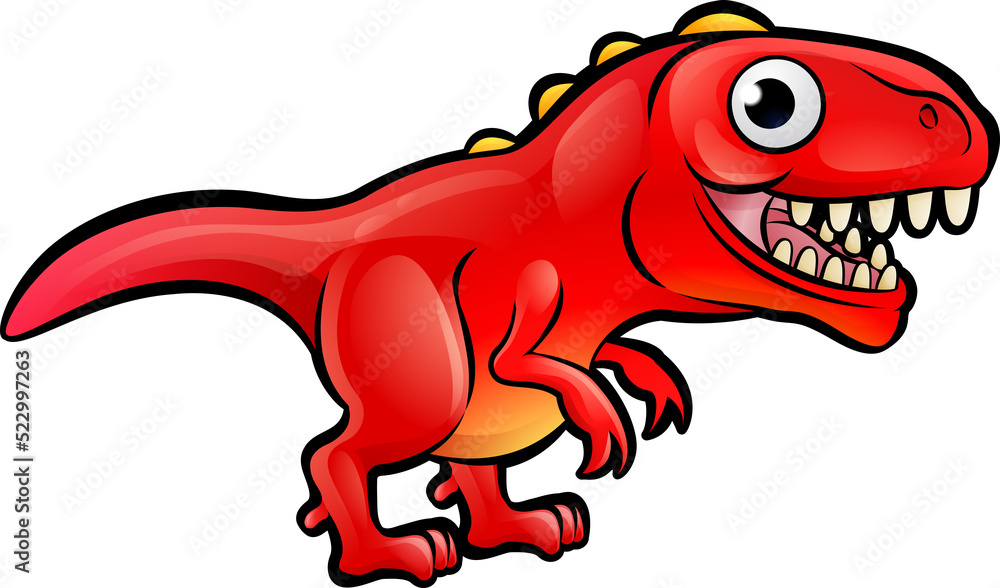 Obraz premium A T Rex dinosaur animals cartoon character