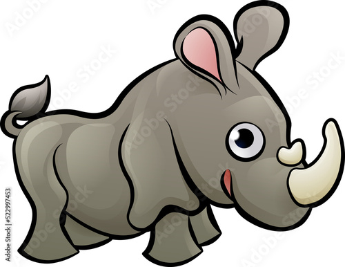 A rhino safari animals cart...