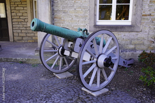 Historical cannon in the castle park of Bückeburg, Germany