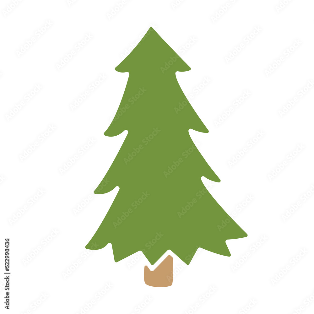 Fototapeta premium christmas tree isolated on white