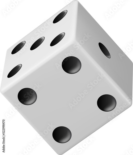 Realistic dice isolated vector 3d object for games