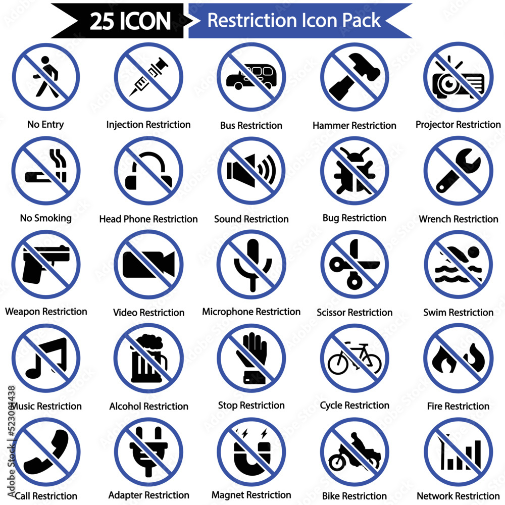 Restriction Icon Pack Restriction Icon Pack