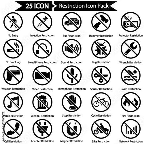 Restriction Icon Pack © Tanvir