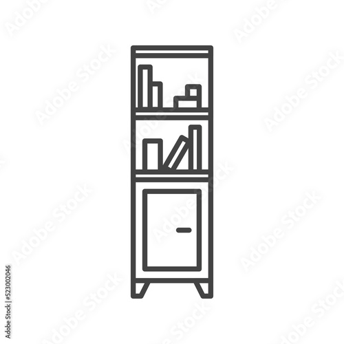 bookshelf icon. Element of minimalistic icons for mobile concept and web apps. Thin line icon for website design and development, app development