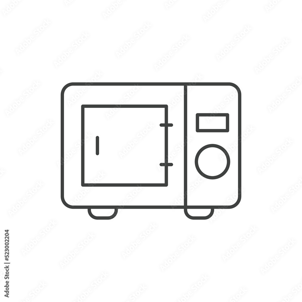 Electric oven vector isolated on White Background. Editable Stroke Electric oven vector isolated on White Background. Editable Stroke