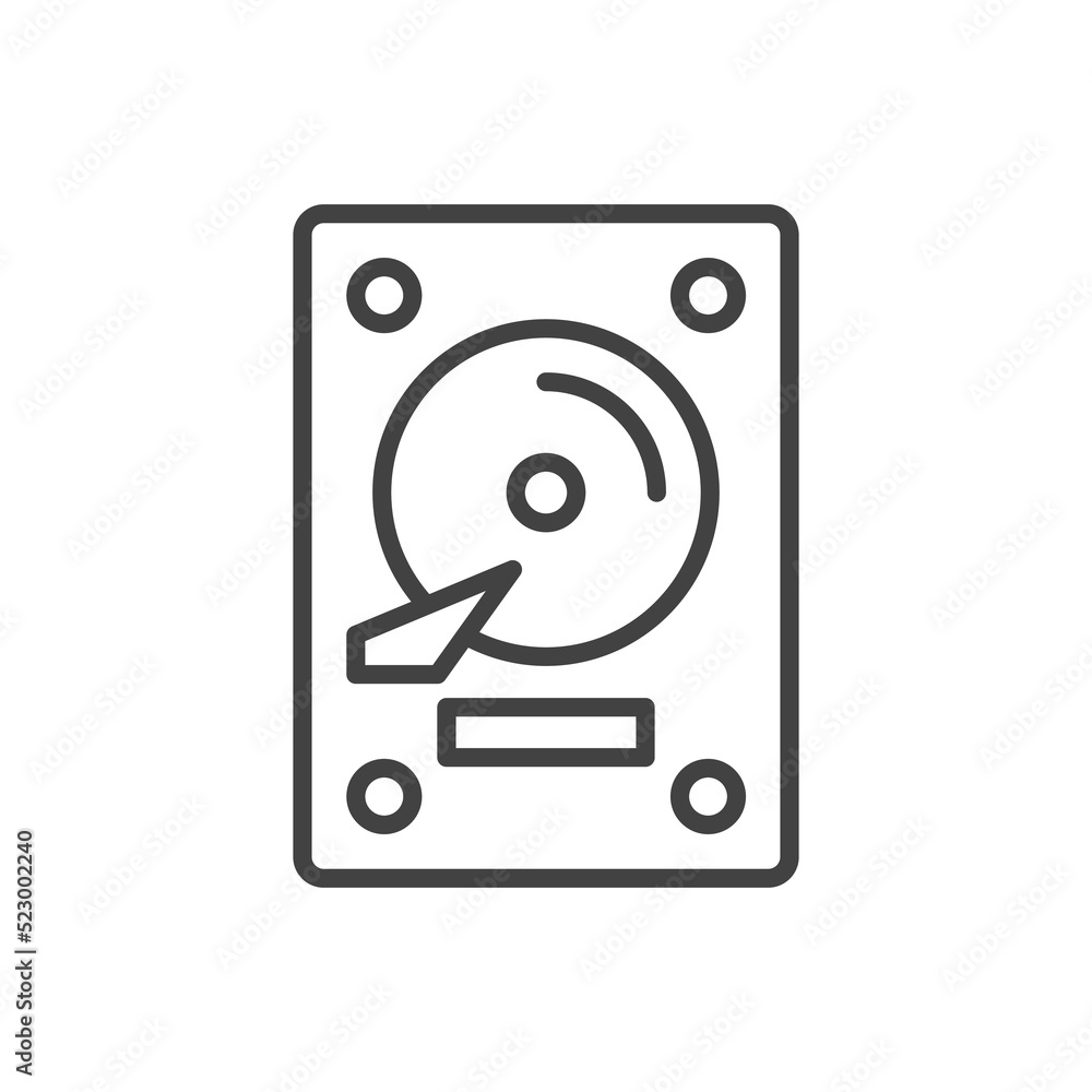 HDD ( hard disk ) vector icon illustration HDD ( hard disk ) vector icon illustration