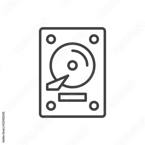 HDD ( hard disk ) vector icon illustration