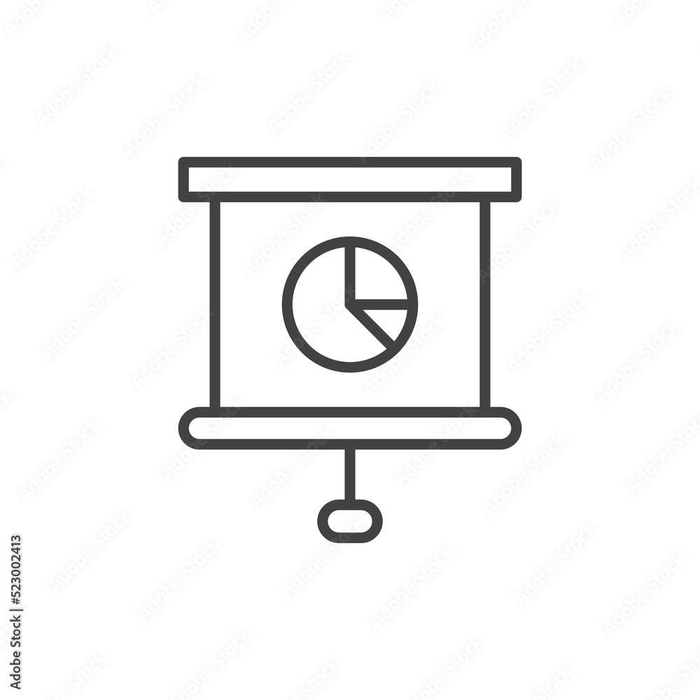 Presentation billboard sign icon. Scheme and Diagram symbol. Graphic element on white background.flat presentation icons. Vector Presentation billboard sign icon. Scheme and Diagram symbol. Graphic element on white background.flat presentation icons. Vector
