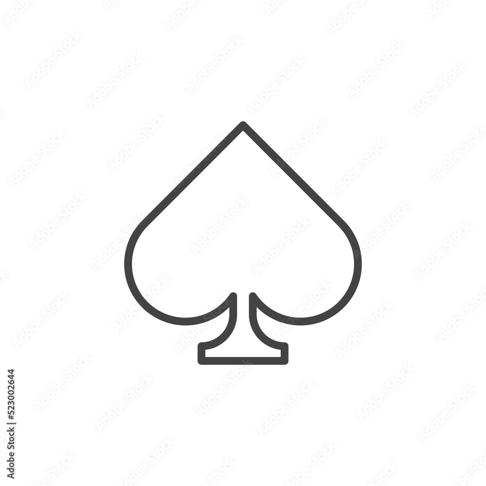 Spades icon in trendy flat style isolated on background. Spades icon in trendy flat style isolated on background.