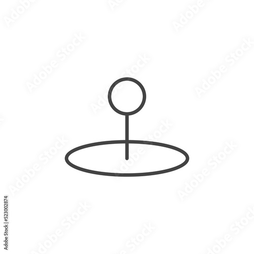 golf hole icon vector from sports collection. Thin line golf hole outline icon vector illustration. Linear symbol for use on web