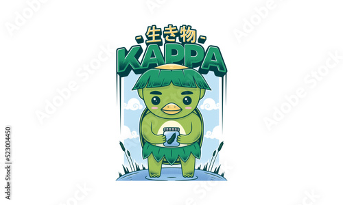 Kappa Japanese Yokai Kawaii Vector