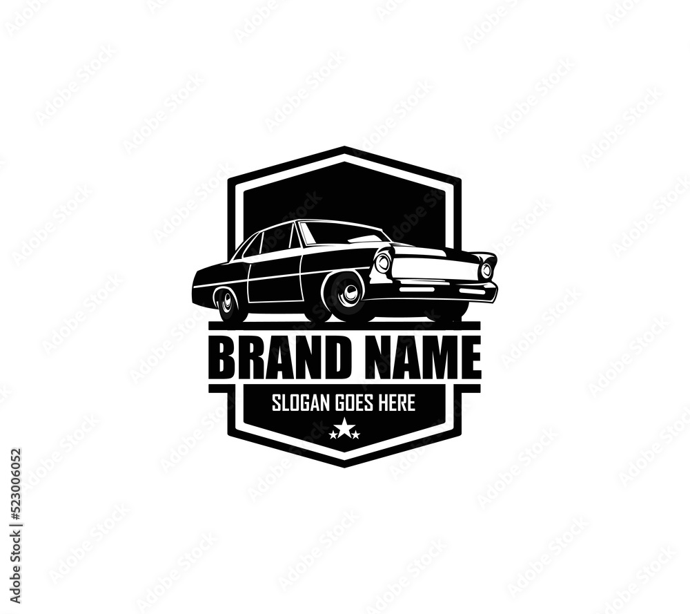 Muscle car logo - vector illustration, emblem design on white background Muscle car logo - vector illustration, emblem design on white background
